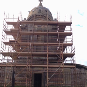 During restoration it looked more like a chinese pagoda